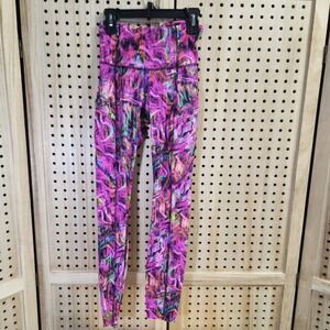 Lululemon Women's Fast Free High-Rise Tight Hyper Flow Pink Size‎ 2 Workout